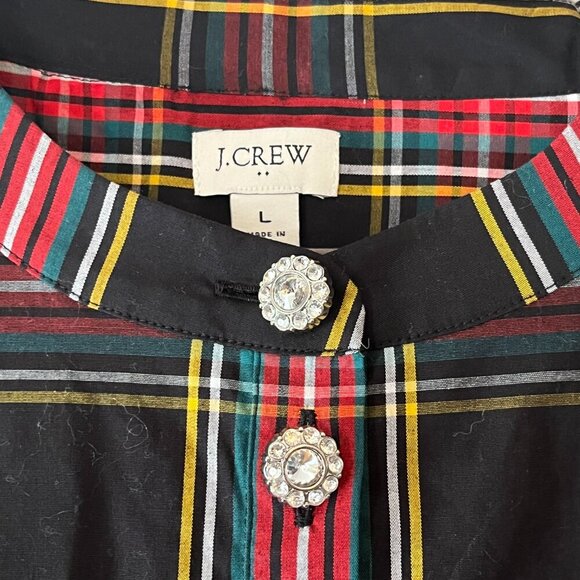 J. Crew Factory Plaid Tunic in Black and Red - Picture 5 of 7